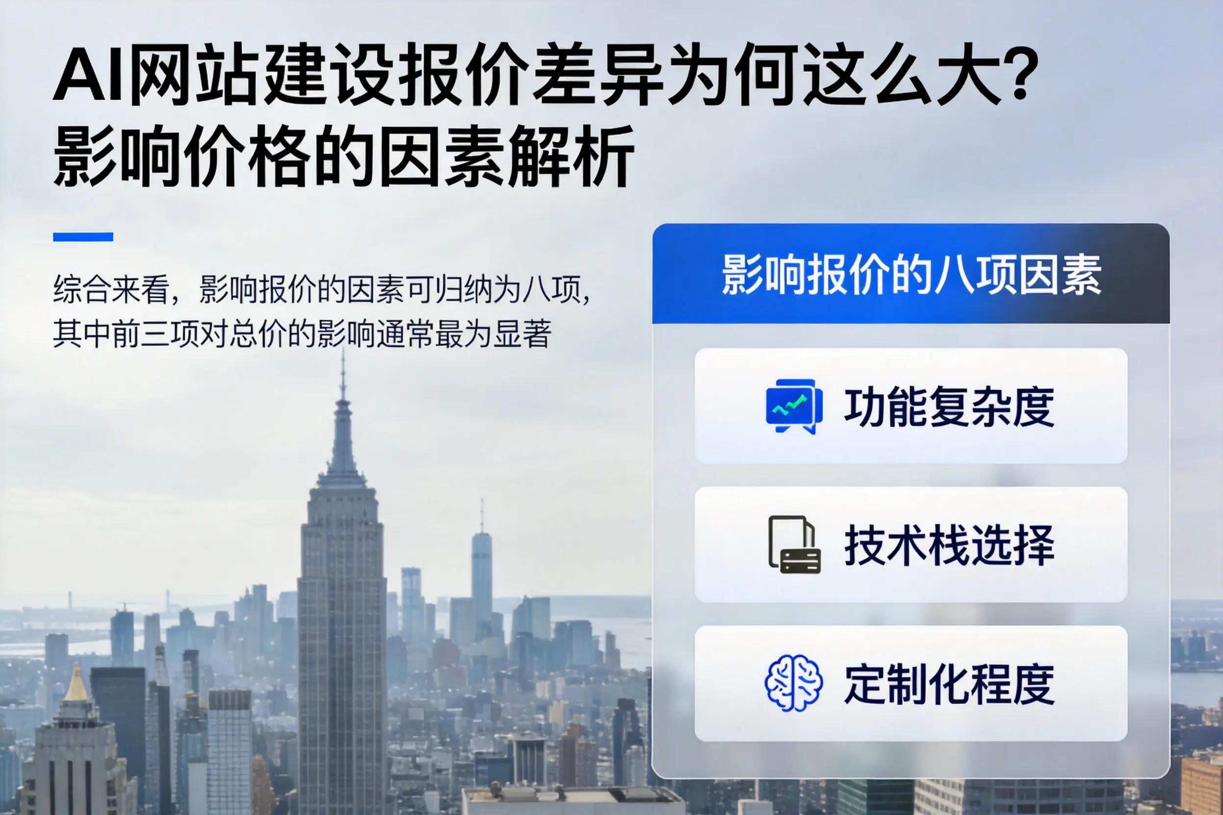 迪庆AI网站建设报价差异为何这么大？影响价格的因素解析