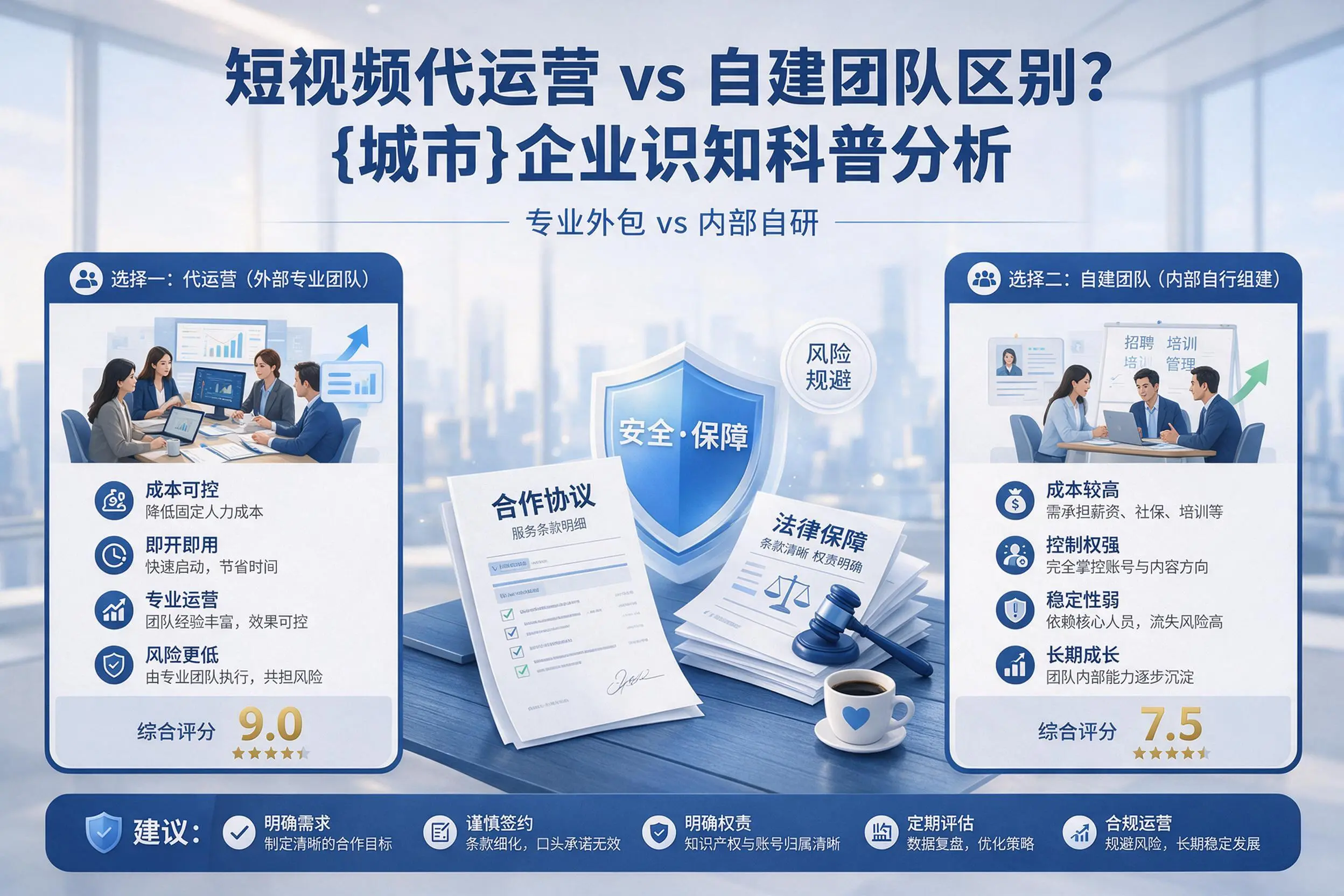 短视频代运营与自建团队区别？迪庆企业认知科普分析